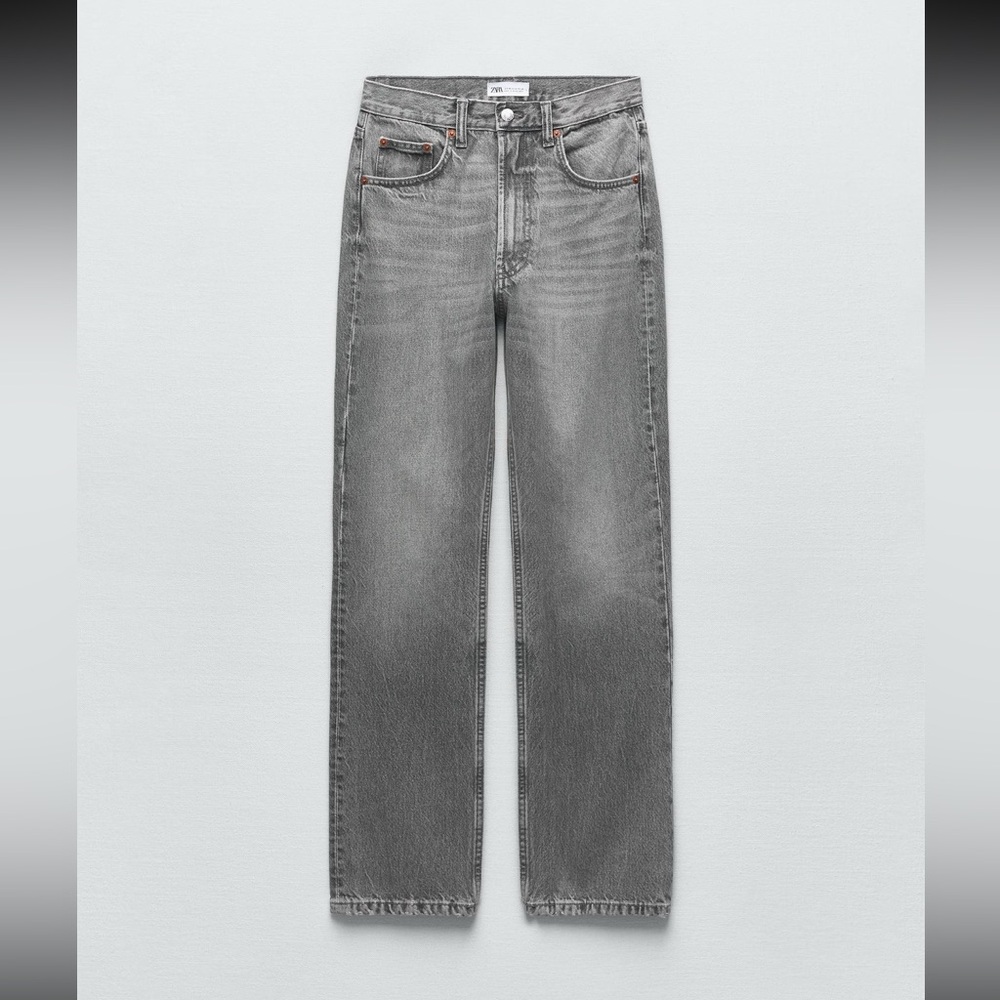 Zara Women's Gray Straight Jeans